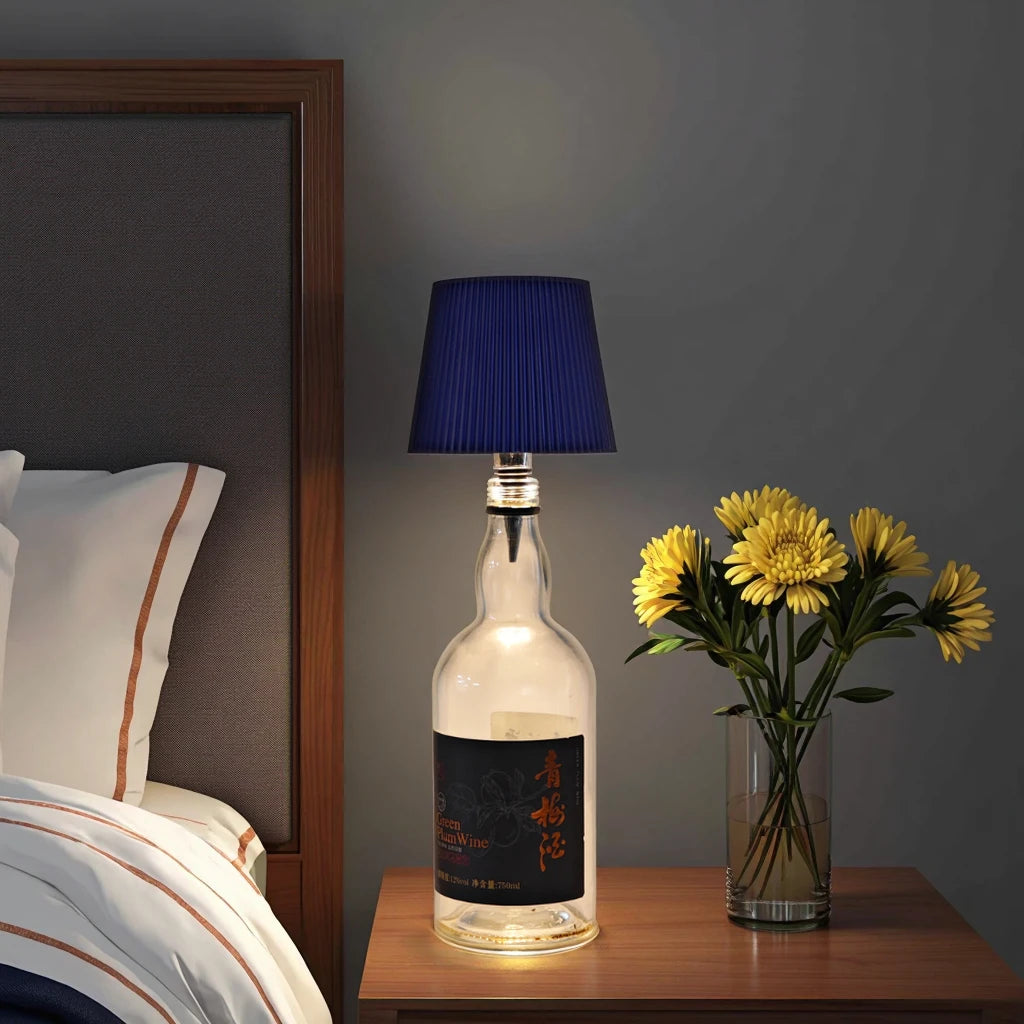 Rechargeable LED Wine Bottle Topper Lamp – Touch Control, 3 Dimmable Light Modes