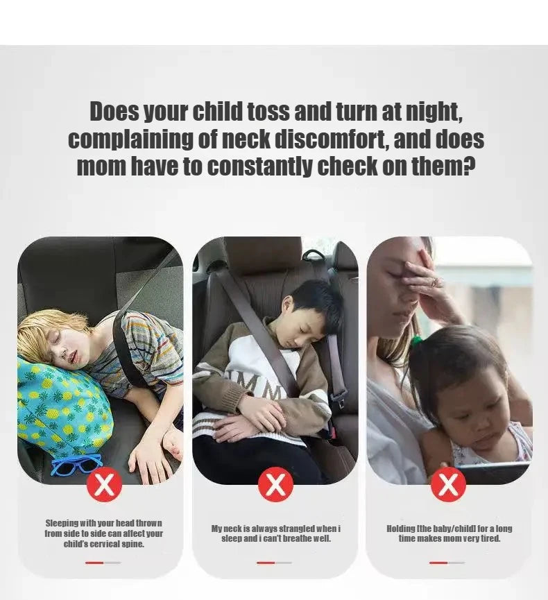 Kids Car Neck Pillow – Comfortable Head Support for Travel & Sleeping
