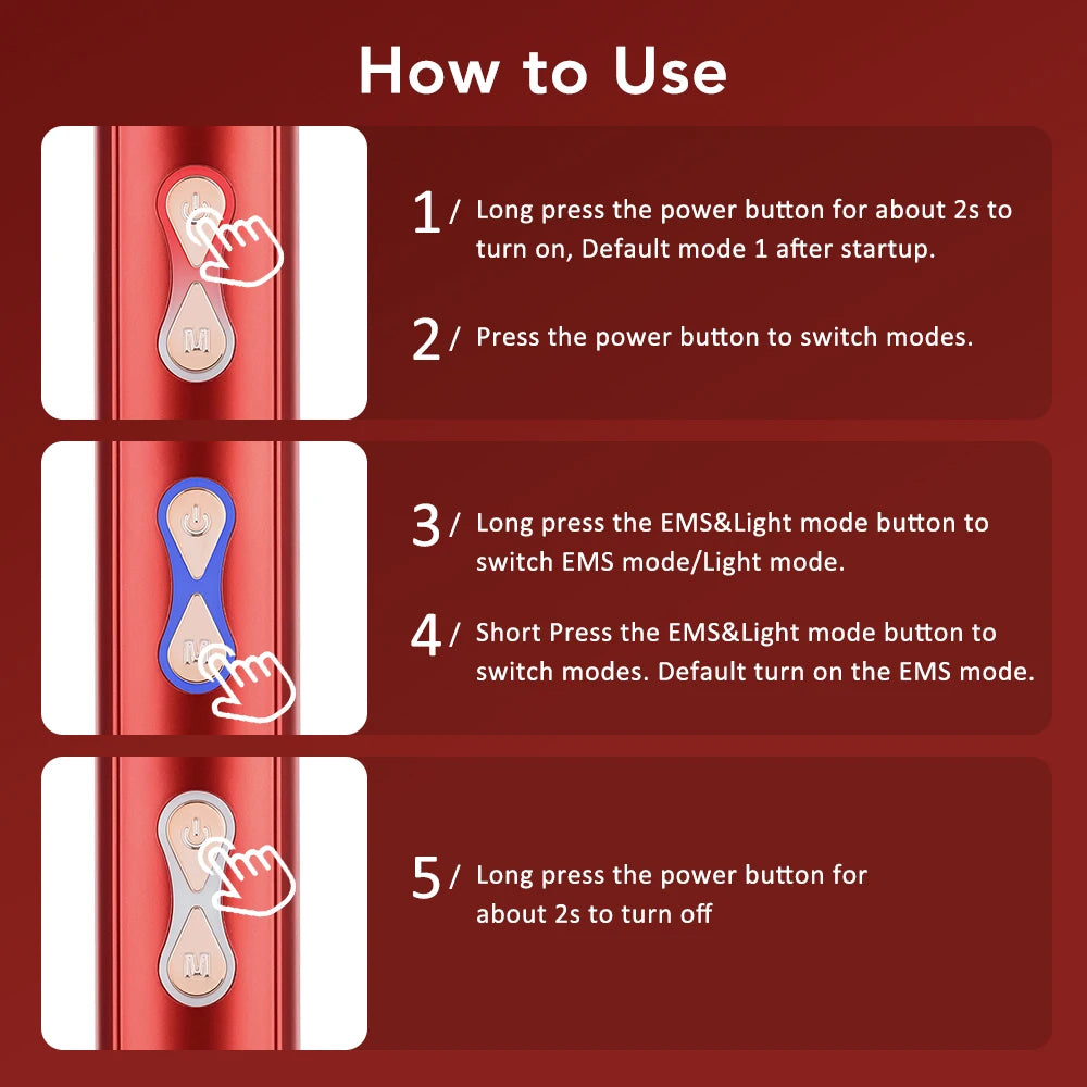 Red Light Scalp Massager Comb with Serum Applicator – 3 Massage Modes, Rechargeable