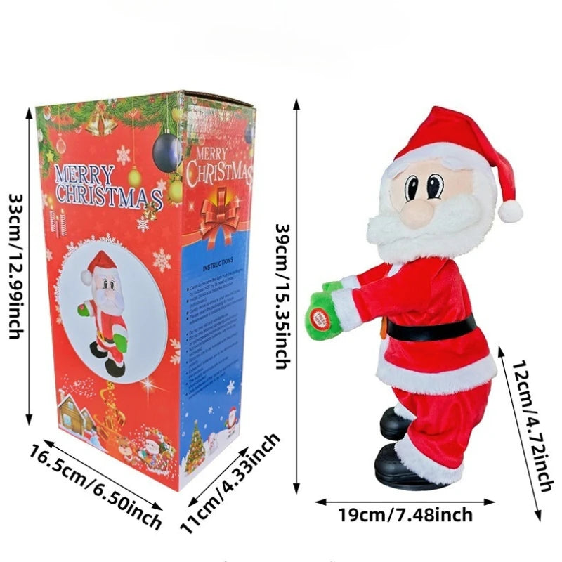 Dancing Twerking Santa Claus – Musical Battery-Powered Christmas Decoration, 35 cm