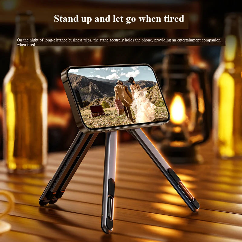 4-in-1 Foldable Laptop & Phone Stand - Ergonomic Aluminum Desk Mount