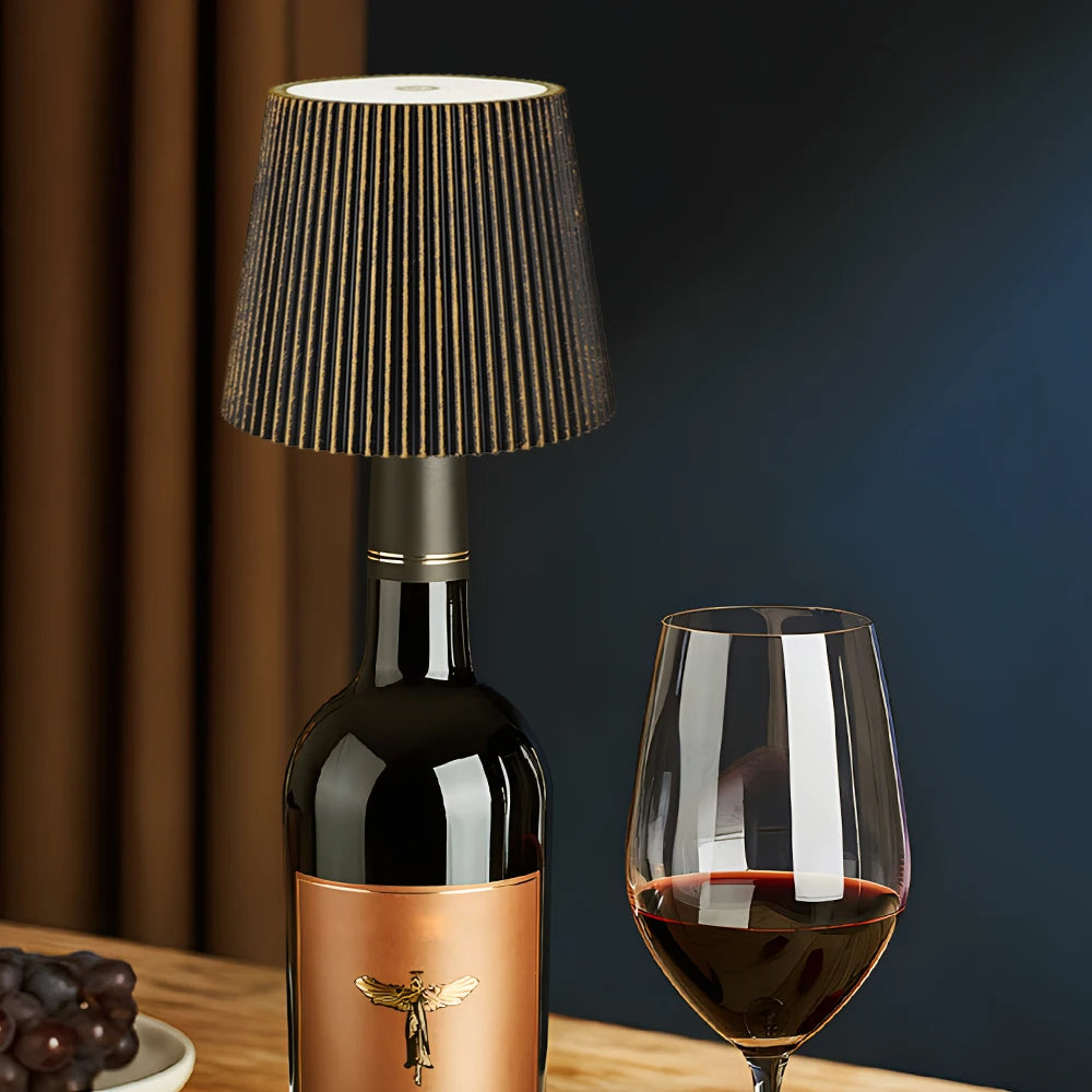 Rechargeable LED Wine Bottle Topper Lamp – Touch Control, 3 Dimmable Light Modes