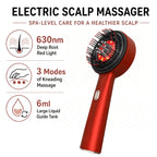 Red Light Scalp Massager Comb with Serum Applicator – 3 Massage Modes, Rechargeable